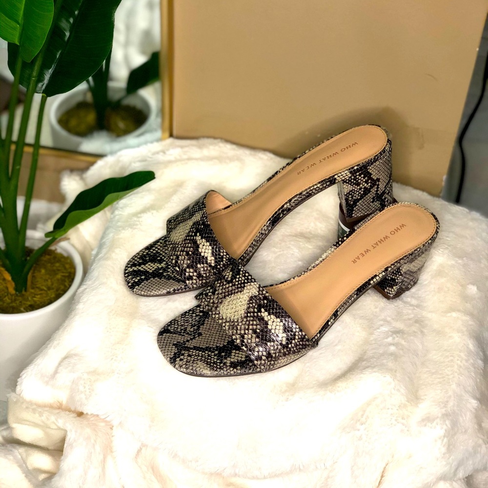 (SIZE: 9) NEW- Alligator Open Toe Heel - Short